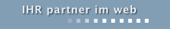 Schriftzug: Ihr partner im web